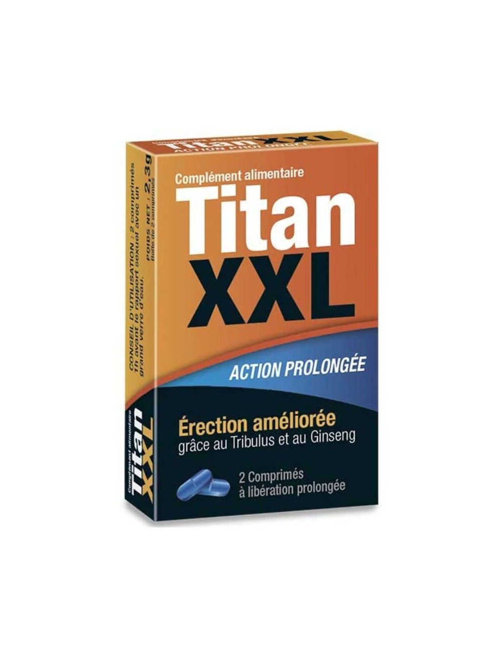 TITAN XXL ERECTION ET AUGMENTER LA TESTOSTàRONE 2 PILULES - Aphrodisiaques - Labophyto