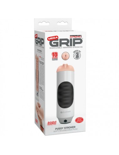 Sextoys - Masturbateurs & Stimulateurs - PIPEDREAM EXTREME TOYZ MEGA GRIP VAGINA MASTURBATOR VIBRATOR - EXTREME TOYZ