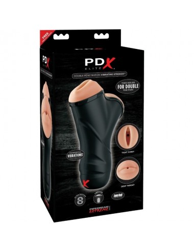 Sextoys - Masturbateurs & Stimulateurs - POUSSOIR VIBRANT Ã DOUBLE PÃNÃTRATION PDX ELITE - Pdx Elite