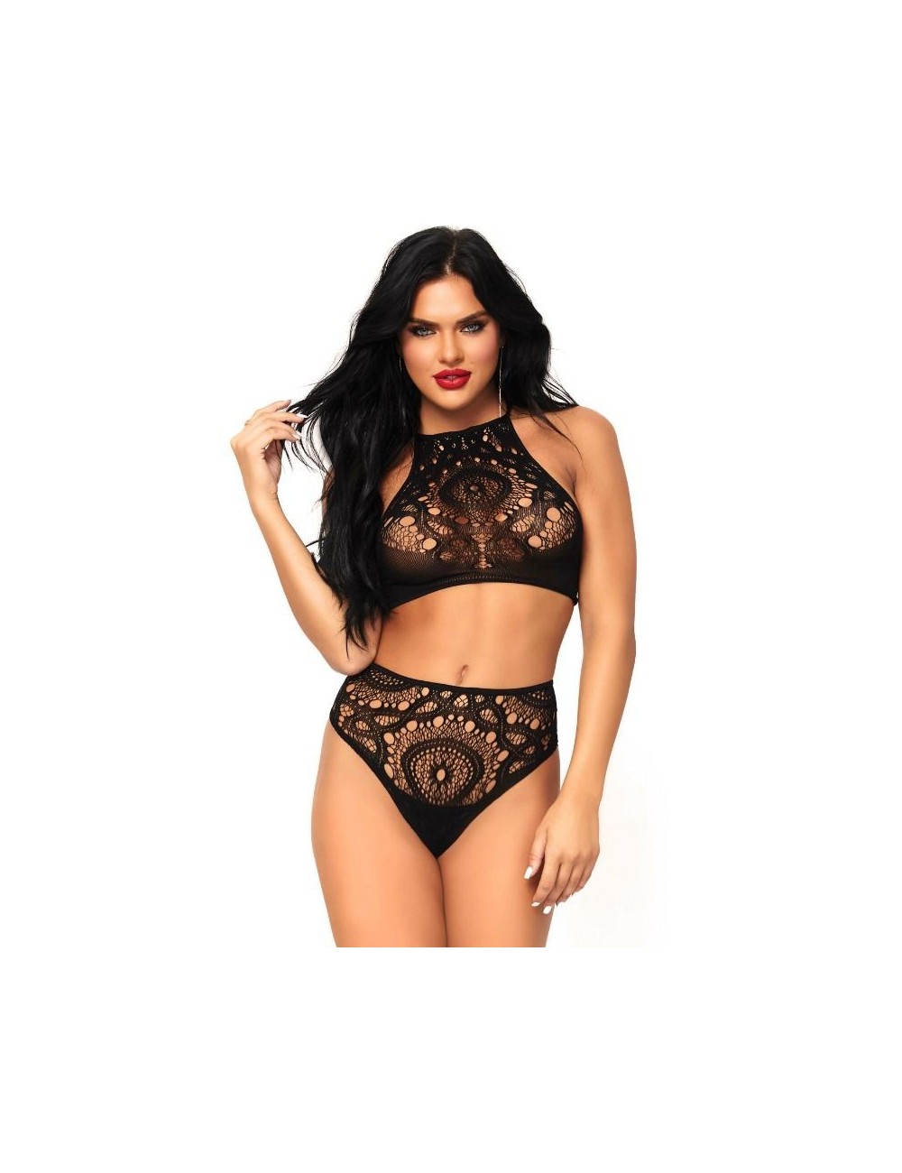 Lingerie - Ensembles de lingerie - LEG AVENUE SET 2 PIECES TOP ET CULOTTE M / L - Leg Avenue Sets