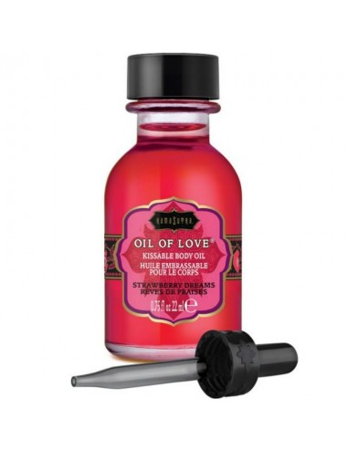 KAMASUTRA KISSABLE OIL OF LOVE FOREPLAYS STRAWBERRY DREAMS 22 ML - Lubrifiants - Kamasutra Cosmetics