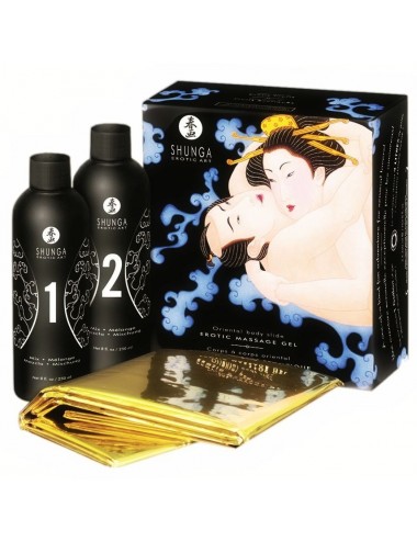 SHUNGA GEL DE MASSAGE ÃROTIQUE GLISSIÃRE CORPORELLE ORIENTALE FRUTAS EXOTICA - Huiles de massage - Shunga Kits