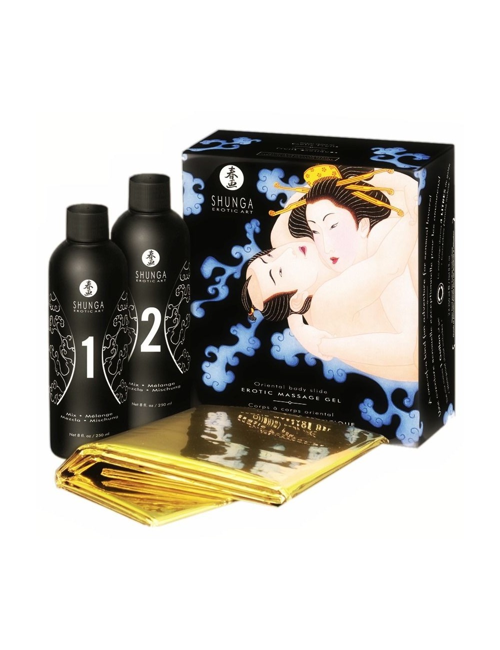 SHUNGA GEL DE MASSAGE ÃROTIQUE GLISSIÃRE CORPORELLE ORIENTALE FRUTAS EXOTICA - Huiles de massage - Shunga Kits