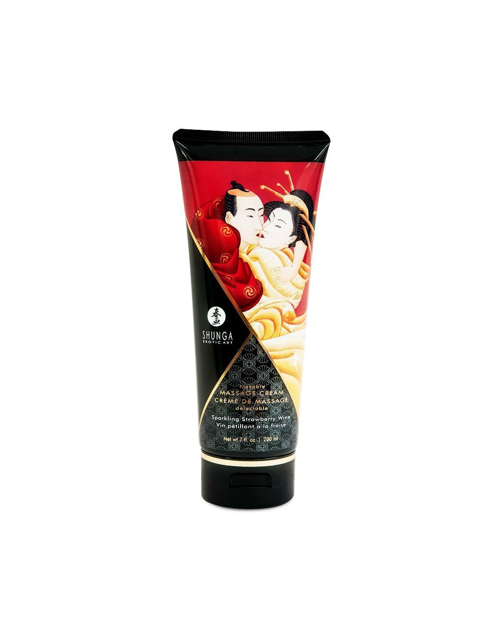 SHUNGA MASSAGE CREAM KISSABLE WINE FRAISE 200ML - Huiles de massage - Shunga Massage Cream