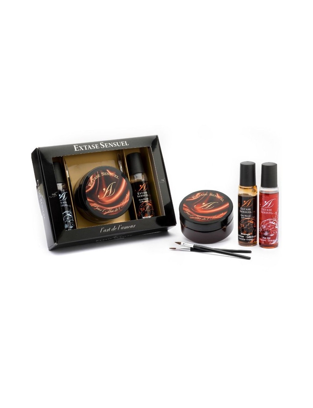 EXTASE SENSUAL KIT COFFRET CHOCOLAT AFRODISIAC - Huiles de massage - Extase Sensual