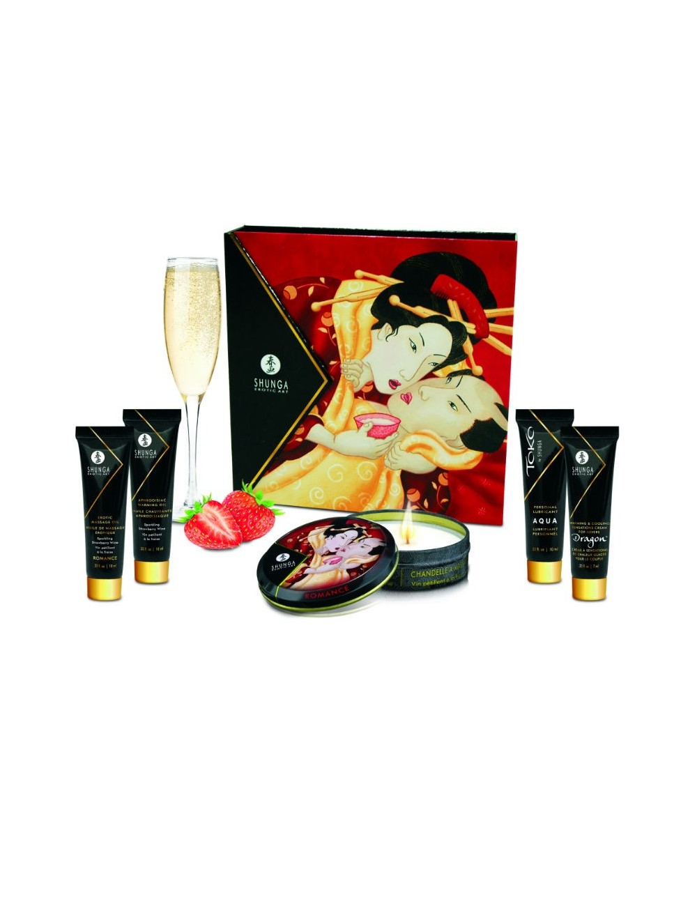 VIN DE FRAISE ÃTINCELANT GEISHA'S SECRETS - Huiles de massage - Shunga Kits