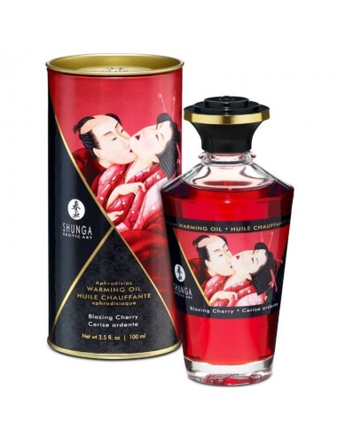 SHUNGA APHRODISIAQUE HUILE CHAUFFANTE CERISE FLAMBANTE 100 ML - Huiles de massage - Shunga Oils