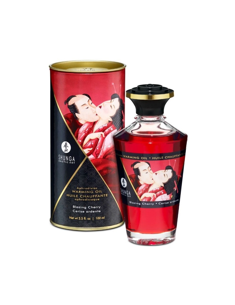 SHUNGA APHRODISIAQUE HUILE CHAUFFANTE CERISE FLAMBANTE 100 ML - Huiles de massage - Shunga Oils