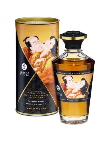 SHUNGA APHRODISIAQUE HUILE CHAUFFANTE CARAMEL KISSES 100 ML - Aphrodisiaques - Shunga Oils