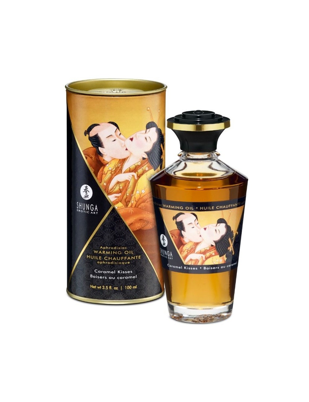 SHUNGA APHRODISIAQUE HUILE CHAUFFANTE CARAMEL KISSES 100 ML - Aphrodisiaques - Shunga Oils