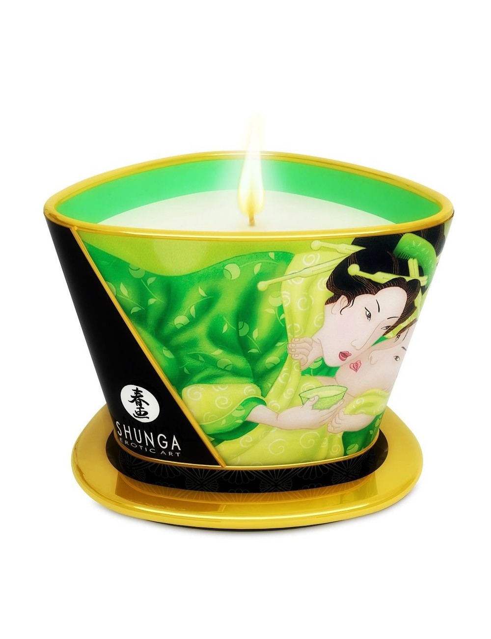 MINI CARESS À LA BOUGIE BOUGIE DE MASSAGE THÉ VERT EXOTIQUE - Bougies de massage - Shunga Candles