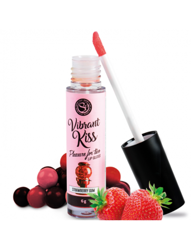 SECRETPLAY LIP GLOSS VIBRANT KISS GOMME FRAISE - Peintures de Corps - Secretplay Cosmetic