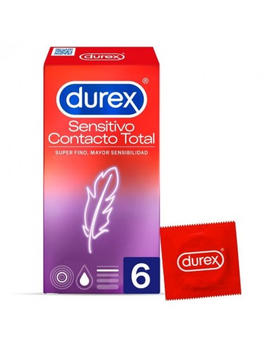 SENSIBLE DUREX CONTACT TOTAL 6 UNITES - Aphrodisiaques - Durex Condoms