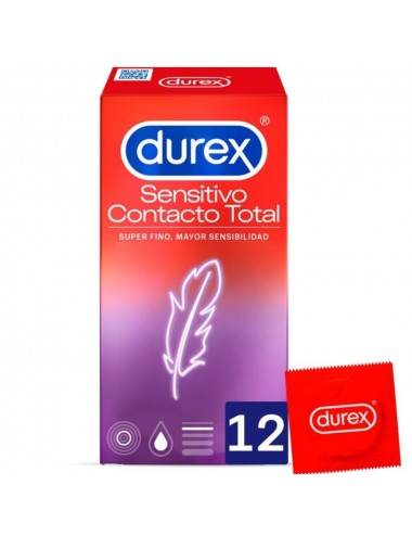 SENSITIVE DUREX TOTAL CONTACT 12 UNITES - Aphrodisiaques - Durex Condoms