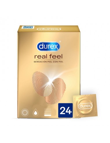 DUREX REAL FEEL 24 UNITES - Aphrodisiaques - Durex Condoms