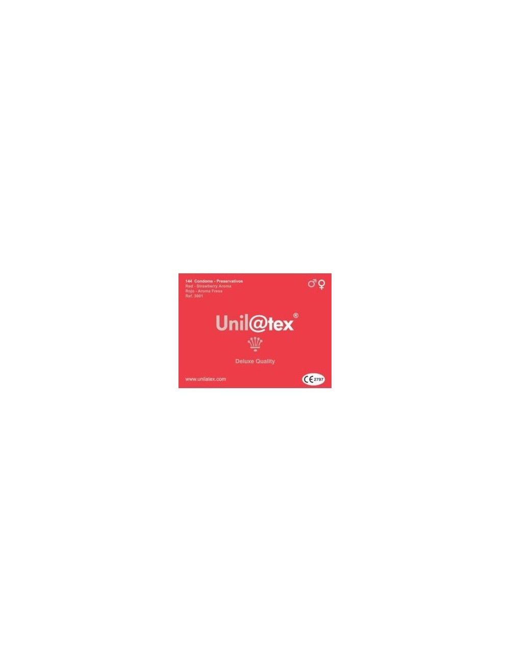 CONSERVATEURS UNILATEX ROUGE / FRAISE 144 UNITES - Plaisirs Intimes - Unilatex