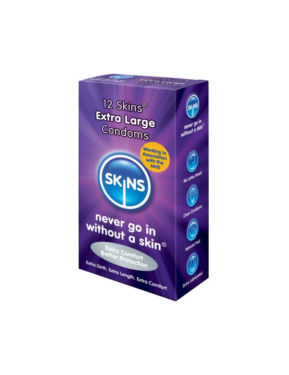 SKINS CONDOM EXTRA LARGE 12 PACK - Plaisirs Intimes - Skins