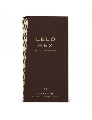 LELO HEX CONDOMS RESPECT XL 12 PACK - Plaisirs Intimes - Lelo