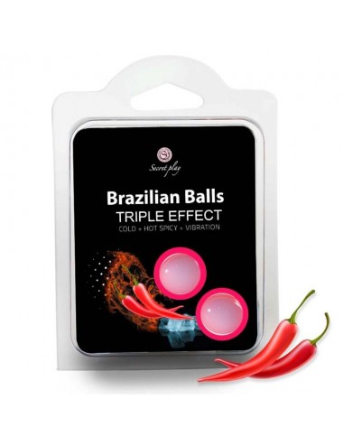 SECRET PLAY SET 2 BALLES BRÃSILIENNES TRIPLE EFFET - Lubrifiants - Secretplay Cosmetic