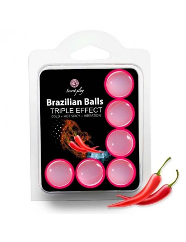SECRET PLAY SET 6 BALLES BRÃSILIENNES TRIPLE EFFET - Lubrifiants - Secretplay Cosmetic