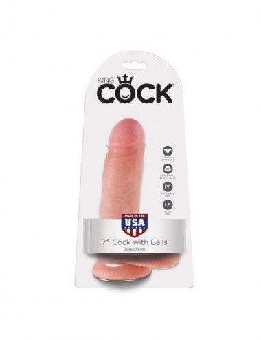 Sextoys - Godes & Plugs - KING COCK 7 COCK CHAIR AVEC BALLES 17.8 CM - King Cock