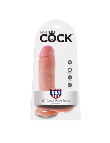 Sextoys - Godes & Plugs - KING COCK 8 COCK CHAIR AVEC BALLES 20.3 CM - King Cock