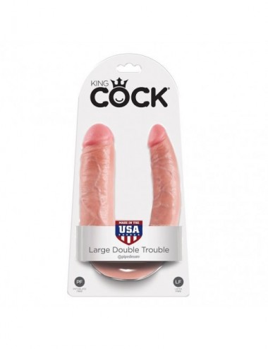 Sextoys - Godes & Plugs - KING COCK GRANDE CHAIR DOUBLE TROUBLE EN FORME DE U - King Cock