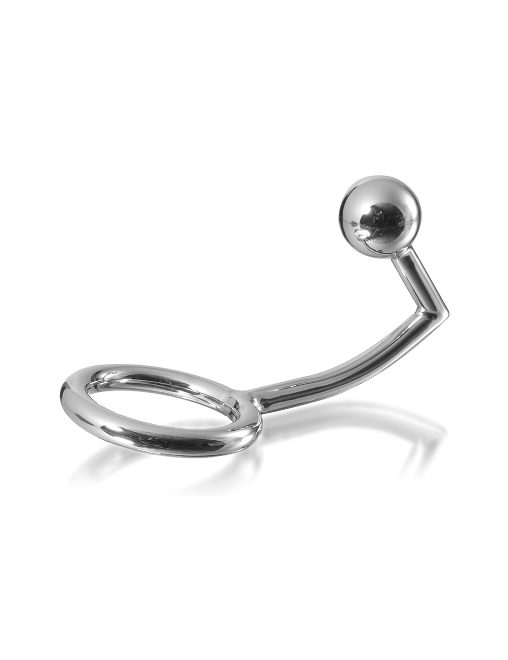 Sextoys - Anneaux, Cockring & Gaines - ANNEAU DE COCK RING INTRUDER METALHARD AVEC ANALBEAD 30MM - Metal Hard