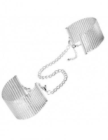 Sextoys - Menottes & accessoires - D SIR M TALLIQUE MENOTTES EN MAILLE MÃTALLIQUE ARGENT - Bijoux Desire Metallique