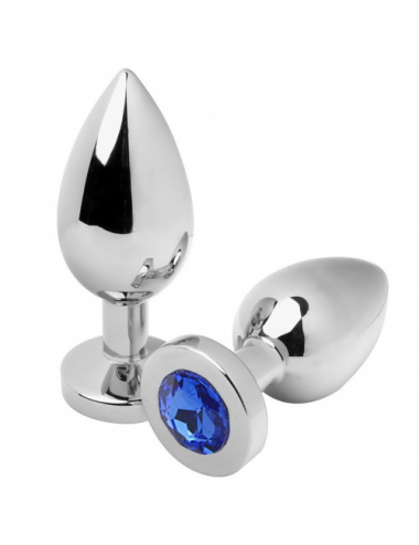 Sextoys - Godes & Plugs - BOUCHON ANAL METALHARD DIAMOND BLUE SMALL 5.71CM - Metal Hard