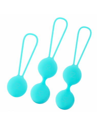 Sextoys - Boules de Geisha - MORESSA OSIAN SET PREMIUM SILICONE TURQUOISE - Moressa