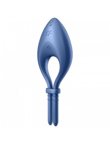 Sextoys - Vibromasseurs - VIBRATEUR ANNEAU BULLSEYE SATISFYER - BLEU - SATISFYER CONNECT