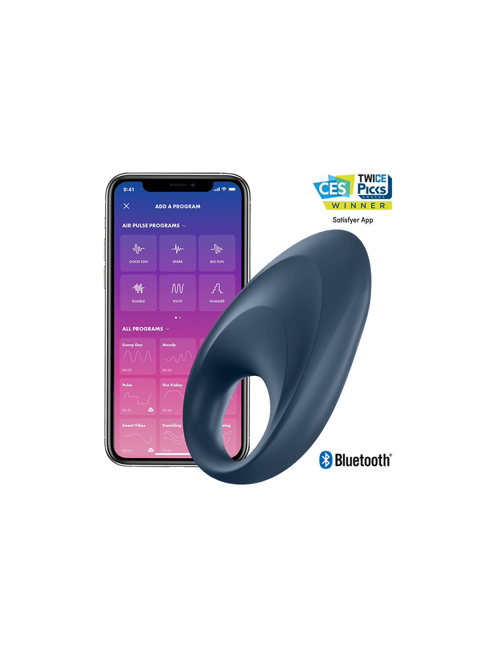 Sextoys - Vibromasseurs - SATISFYER MIGHTY ONE COCK RING APP - SATISFYER CONNECT