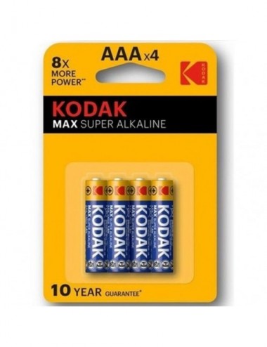 Sextoys - Accessoires - PILES KODAK MAX SUPER ALCALINE AAA LR03 * 4 - Kodak