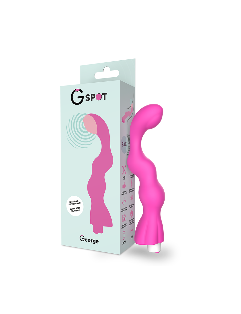 Sextoys - Masturbateurs & Stimulateurs - G-SPOT GEORGE G-SPOT VIBRATEUR GOMME ROSE - G-SPOT