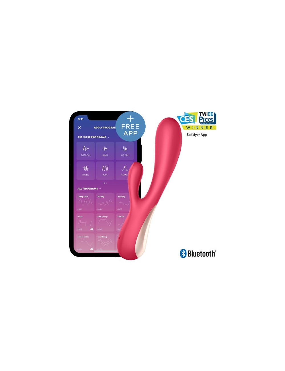 Sextoys - Masturbateurs & Stimulateurs - SATISFYER MONO FLEX RED AVEC APP - SATISFYER CONNECT