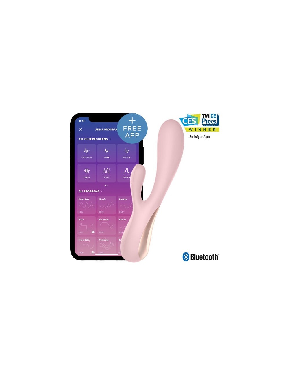 Sextoys - Masturbateurs & Stimulateurs - SATISFYER MONO FLEX ROSE AVEC APP - SATISFYER CONNECT