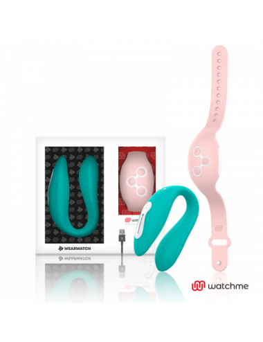 Sextoys - Vibromasseurs - WEARWATCH DUAL PLEASURE WIRELESS TECHNOLOGY WATCHME LIGHT AQUAMARINE / CORAL - Wearwatch