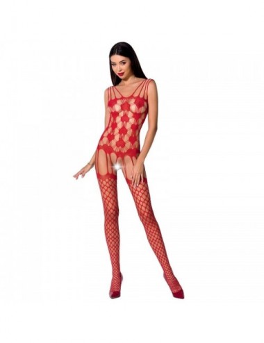 Lingerie - Combinaisons - BODYSTOCKING PASSION WOMAN BS067 - ROUGE TAILLE UNIQUE - Passion Woman Bodystockings