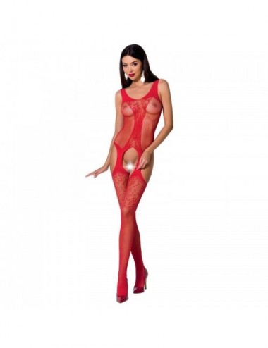 Lingerie - Combinaisons - PASSION WOMAN BS072 BODYSTOCKING TAILLE UNIQUE ROUGE - Passion Woman Bodystockings