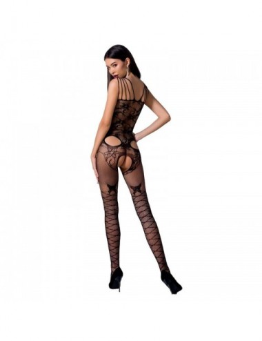 Lingerie - Combinaisons - PASSION WOMAN BS076 BODYSTOCKING TAILLE UNIQUE NOIR - Passion Woman Bodystockings