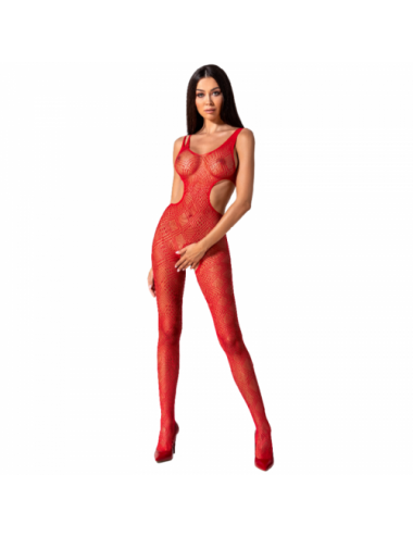 Lingerie - Combinaisons - BODYSTOCKING PASSION WOMAN BS085 - TAILLE UNIQUE ROUGE - Passion Woman Bodystockings