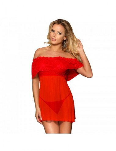 Lingerie - Robes et jupes sexy - ROBE COURTE SUBBLIME TONG ROUGE S / M - SUBBLIME DRESSES