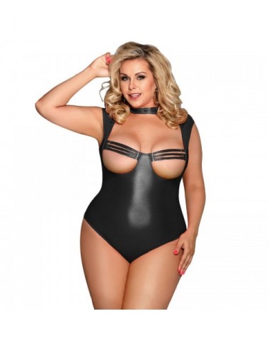 Lingerie - Bodys - SUBBLIME QUEEN PLUS FETISH DU SEIN NON COUVERT TEDDY - Subblime Queen Plus Size