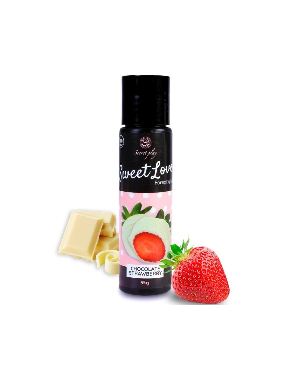 SECRETPLAY GEL SWEET LOVE FRAISE ET CHOCOLAT BLANC 60 ML - Huiles de massage - Secretplay Cosmetic