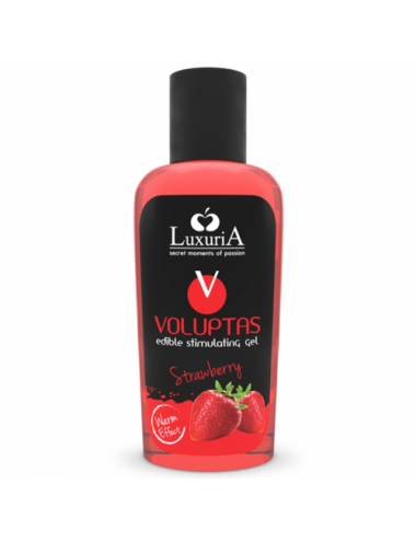 LUXURIA VOLUPTAS EDIBLE GEL STIMULANT EFFET RÃCHAUFFANT - FRAISE 100 ML - Lubrifiants - Luxuria