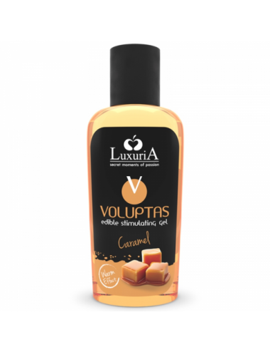 LUXURIA VOLUPTAS EDIBLE GEL STIMULANT EFFET RÃCHAUFFANT - CARAMEL 100 ML - Lubrifiants - Luxuria