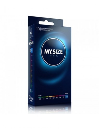 PRÃSERVATIFS MY SIZE PRO 72 MM 10 UNITES - Plaisirs Intimes - My Size Pro