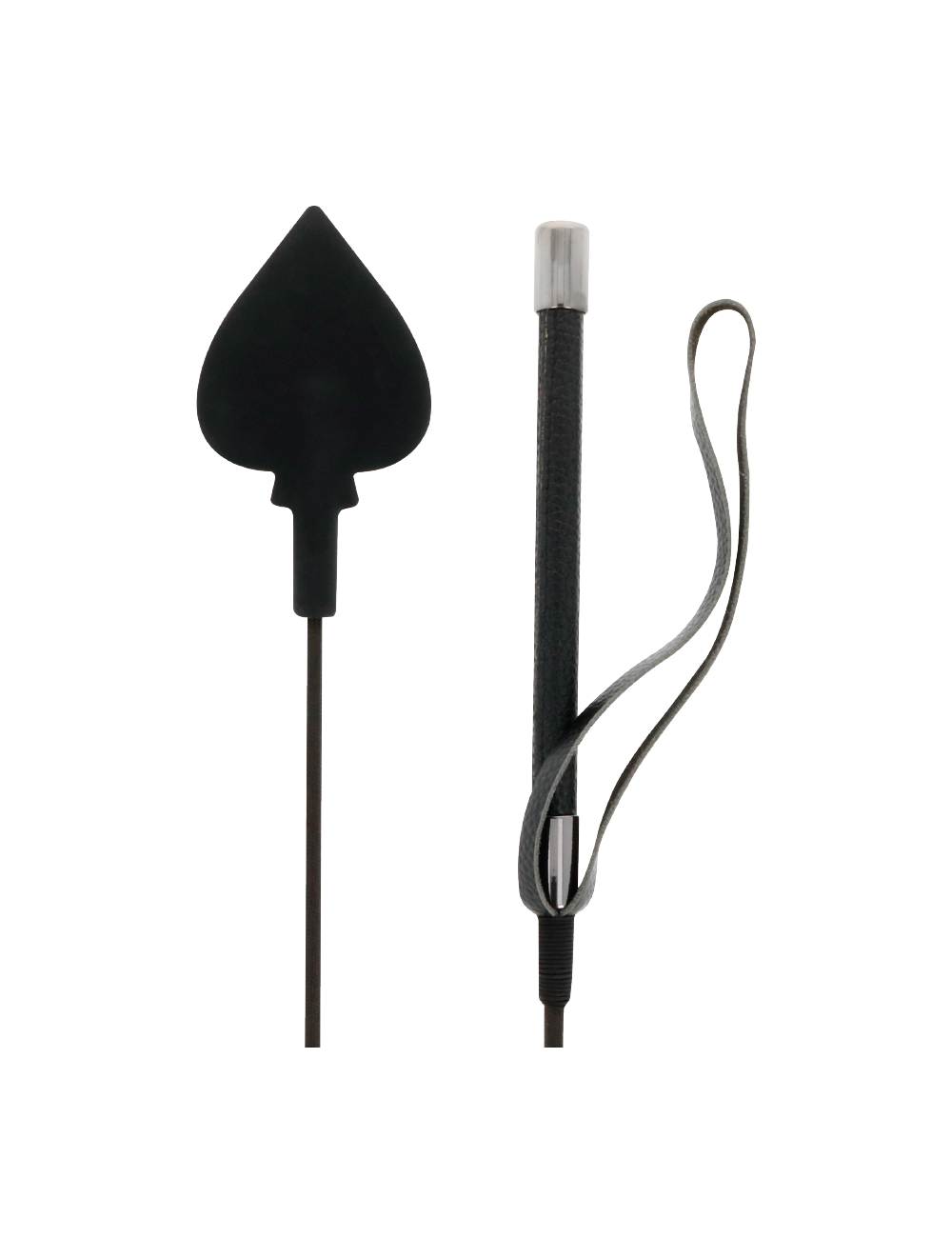 Sextoys - Fouets & Cravaches - DARKNESS RIDING CROP SILICONE NOIR - Darkness Sensations