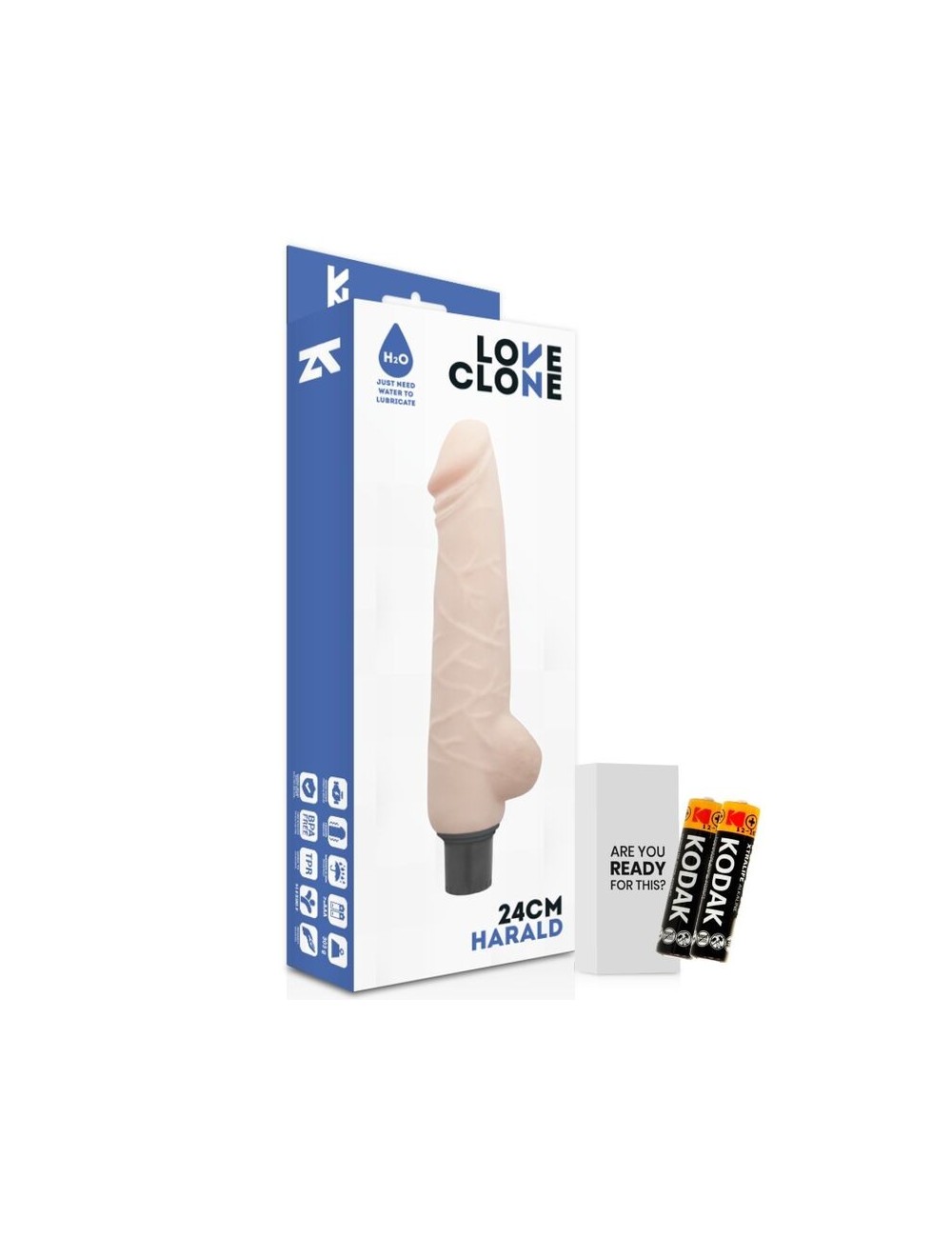 Sextoys - Masturbateurs & Stimulateurs - LOVECLONE HARALD VIBRATEUR AUTO-LUBRIFIANT 24CM - Loveclone